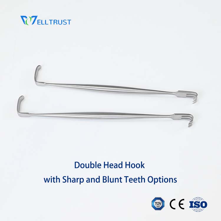 Double Head Hook for Veterinary Orthopedic and General Surgery